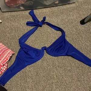 Wolf & Whistle cobalt blue swim top